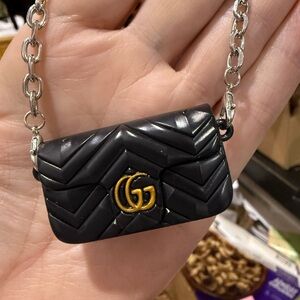 Gucci Inspired Black Quilted Chain Bag Charm 🖤